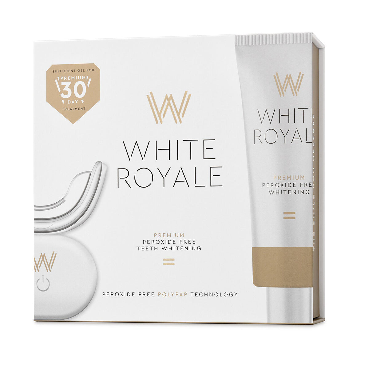 Cavex White Royale verpakking met tandenbleekset en tube whitening gel
