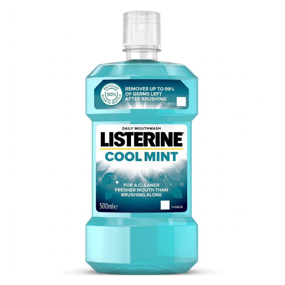 Listerine Coolmint mondwater fles 500ml met blauwe verpakking