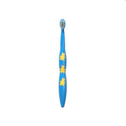 Elmex Leertandenborstel blauw met gele beertjes en kleine ronde kop