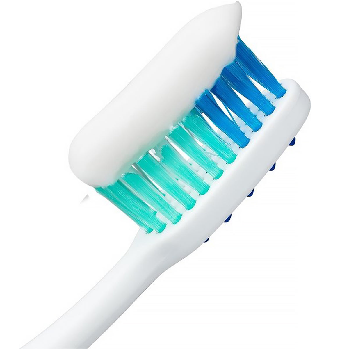 Elmex Sensitive Professional tandpasta op tandenborstel met blauw-groene haren