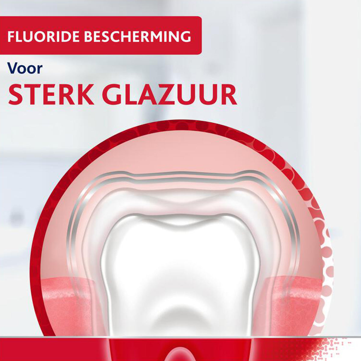 Parodontax Original illustratie tand met fluoride bescherming voor sterk glazuur