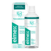 Elmex Sensitive Professional tandspoeling fles met verpakking ernaast