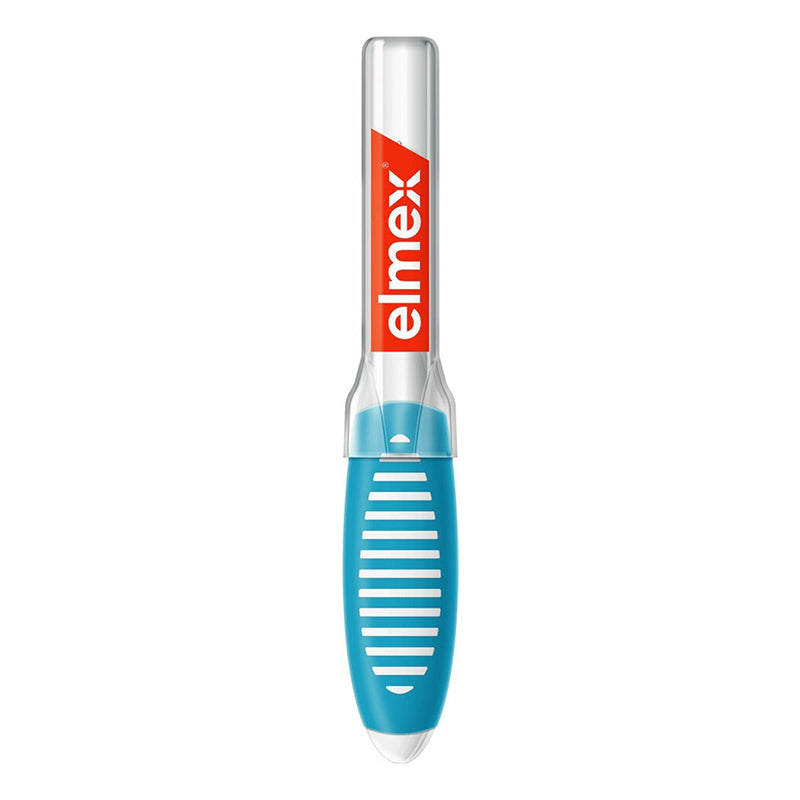 Elmex Interdentale ragers blauw ISO 3 houder met blauwe grip en beschermkap