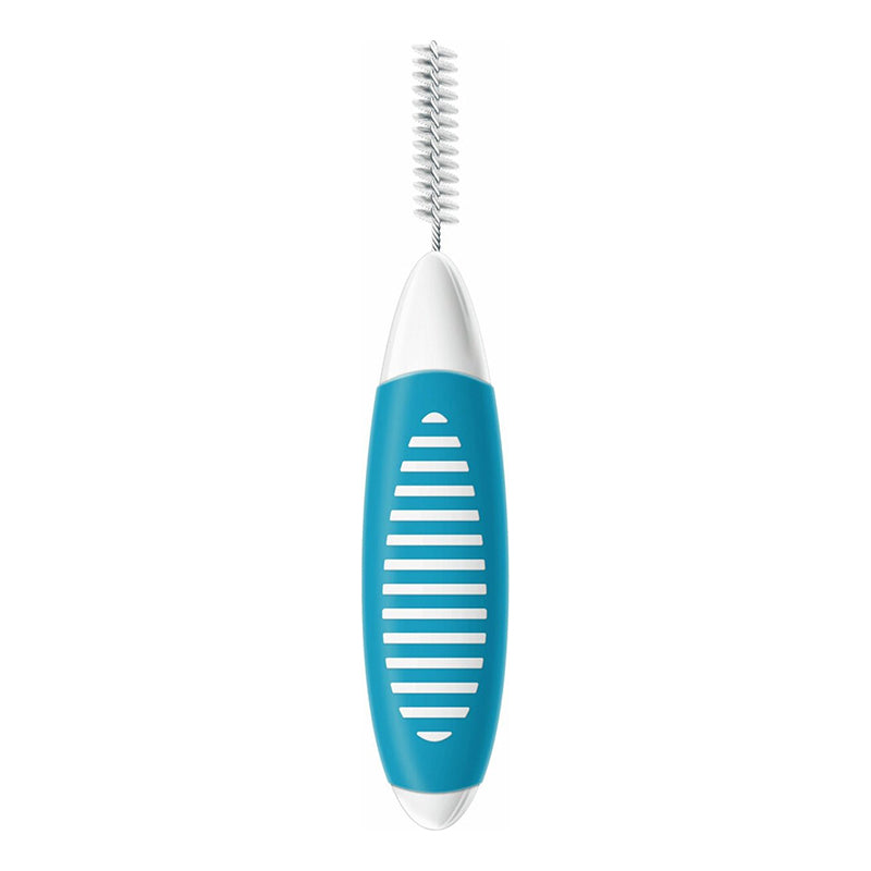 Elmex Interdentale rager blauw ISO 3 met ergonomisch blauw-wit handvat