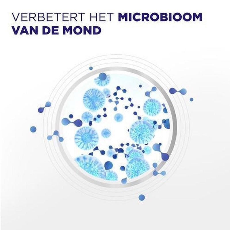 Zendium Tandpasta Sensitive Whitener illustratie microbioom mond verbetert met bacteriën