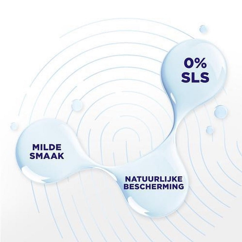 Zendium Tandpasta Sensitive Whitener met tekst 0% SLS, milde smaak, natuurlijke bescherming