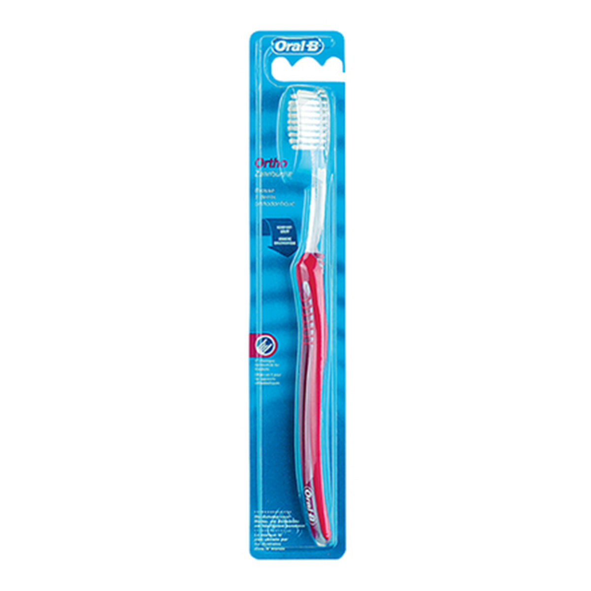 Oral-B tandenborstel Ortho 35 Soft in blisterverpakking met rode handgreep