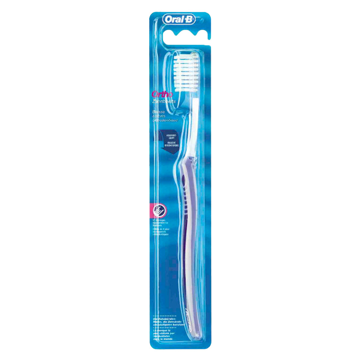 Oral-B tandenborstel Orthodontic 35 Soft in blauwe blisterverpakking