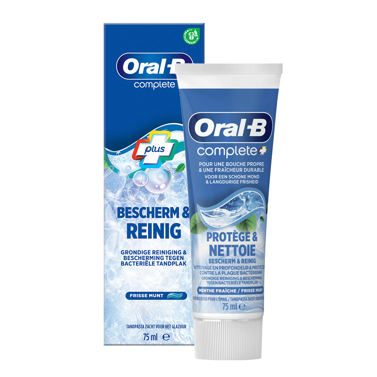 Oral-B Tandpasta Complete Protect&Clean verpakking en tube frisse munt 75 ml