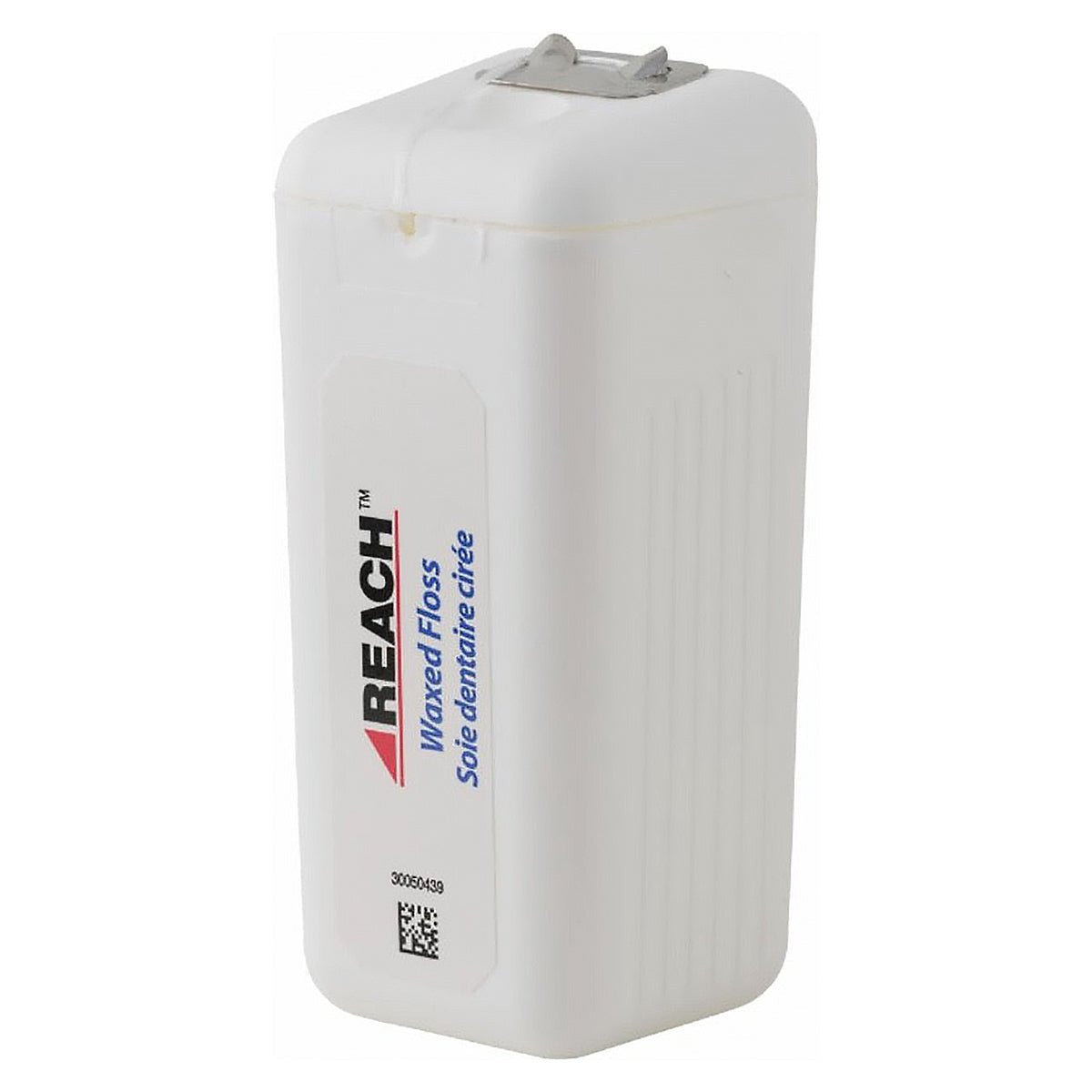 Reach Dental Floss Waxed witte dispenser verpakking van opzij