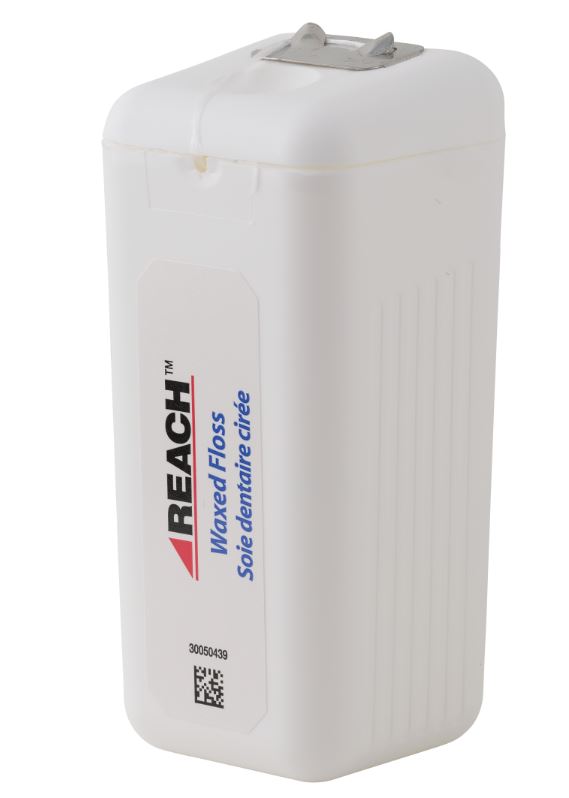 Reach dental Floss waxed witte verpakking met dispenser van opzij