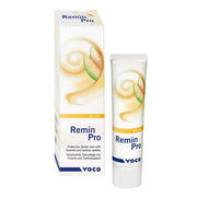 Voco Remin Pro Meloen tandcrème met verpakking en tube naast elkaar