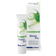 Voco Remin Pro Mint tandpasta tube en verpakking naast elkaar
