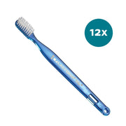 Lactona tandenborstel M30 zonder tip blauw met witte haren, 12x verpakking