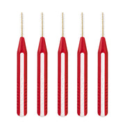 Lactona Easygrip ragers X-Small 3mm rood, vijf ragers met rode grip op rij