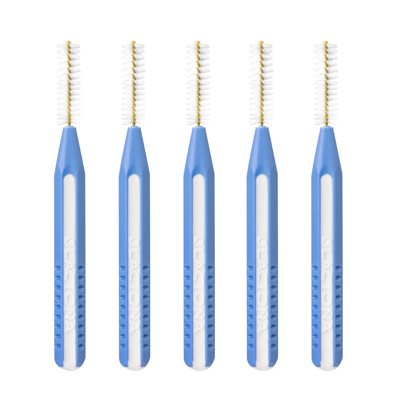Lactona Easygrip ragers Medium 5mm, vijf lichtblauwe ragers naast elkaar