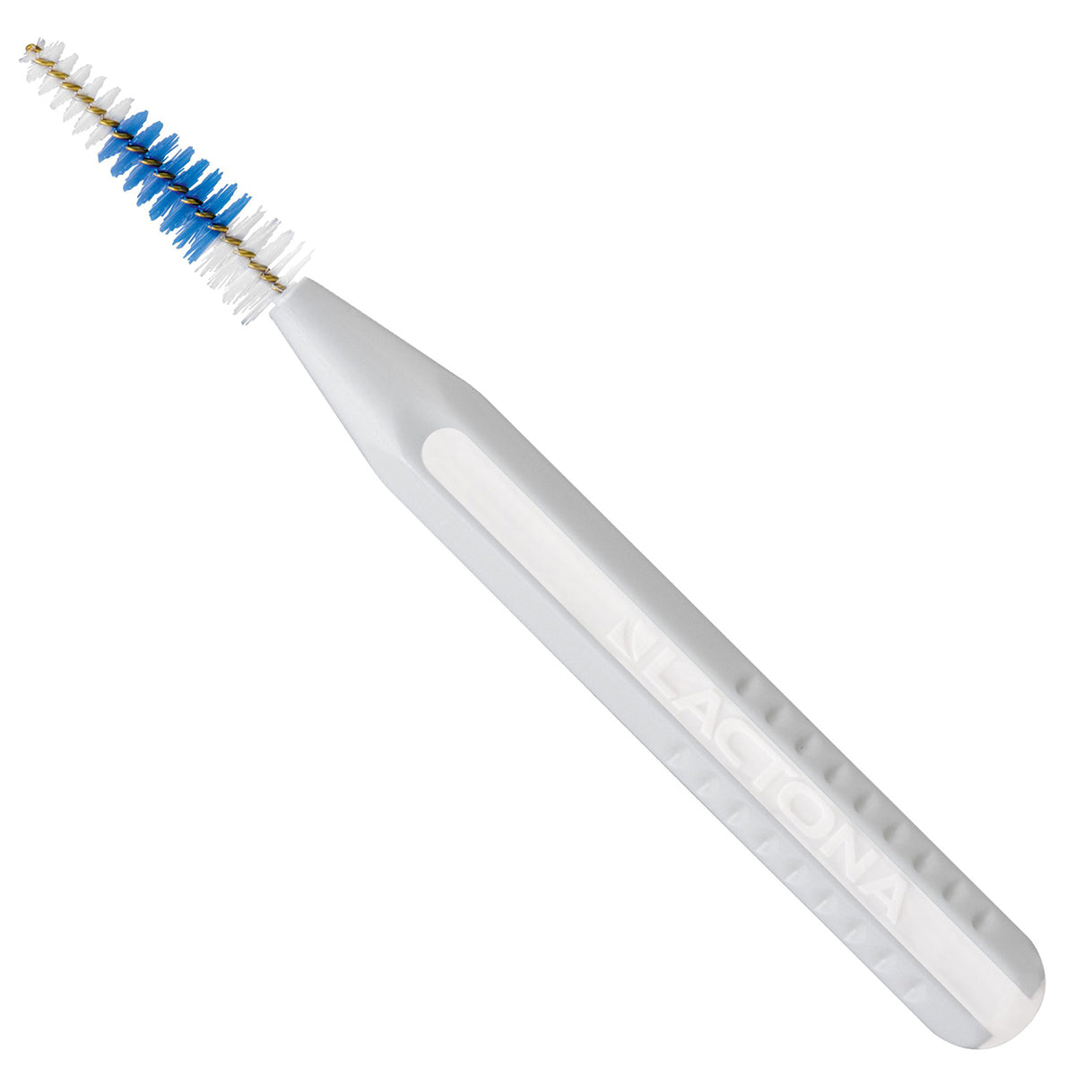 Lactona Easygrip Rager A wit met blauwe ragerborstel in close-up