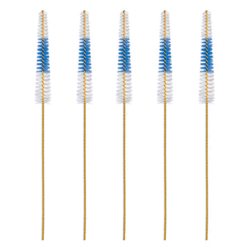 Lactona ragers Easydent A 2,5-5mm geel, vijf ragers met witte en blauwe borstelkop