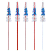 Lactona ragers Easydent B 3,1-8mm rood, vijf ragers met witte en blauwe conische borstels
