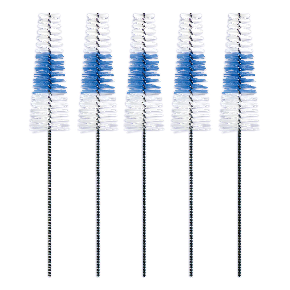 Lactona ragers Easydent C 6-11mm, vijf ragers met blauw-witte borstels op rij