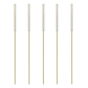Lactona ragers XXS-Long 2,5mm geel, vijf ragers met witte borstel op rij