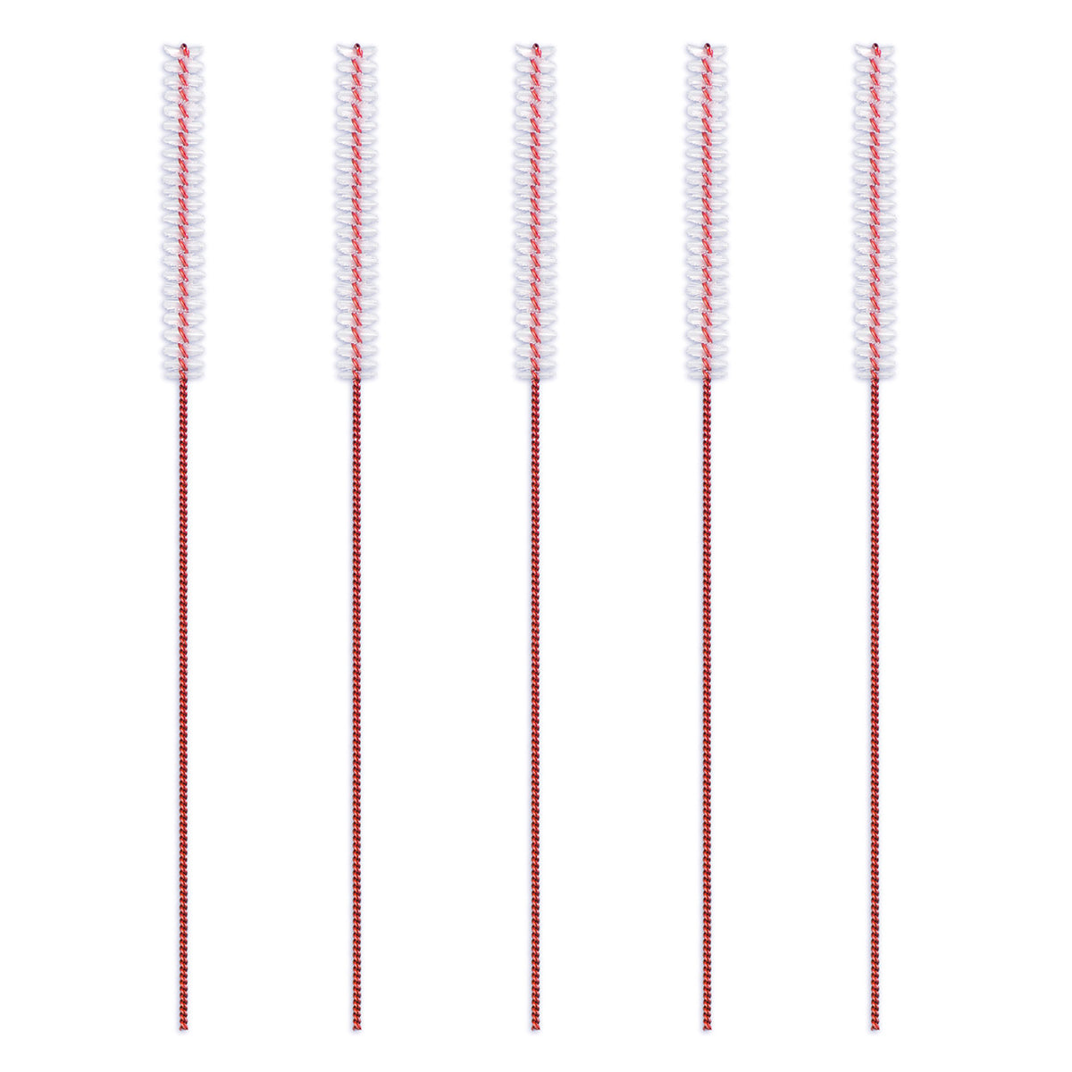 Lactona ragers XS 3,1mm rood, vijf ragers met witte borstelkop naast elkaar