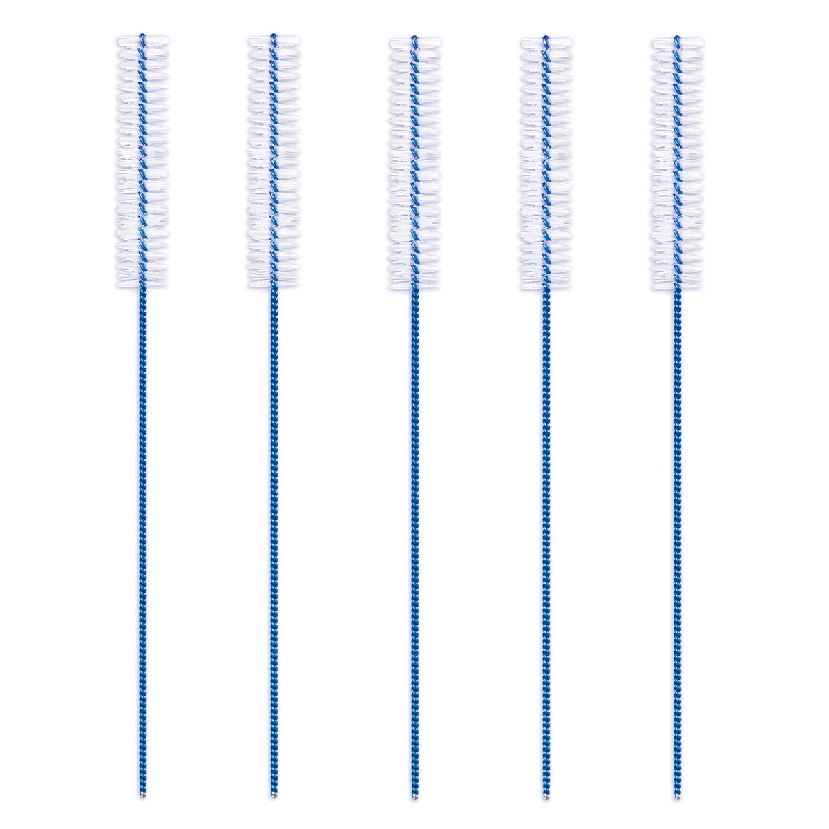 Lactona ragers M 5mm blauw, vijf rijgborstels met blauwe draad naast elkaar