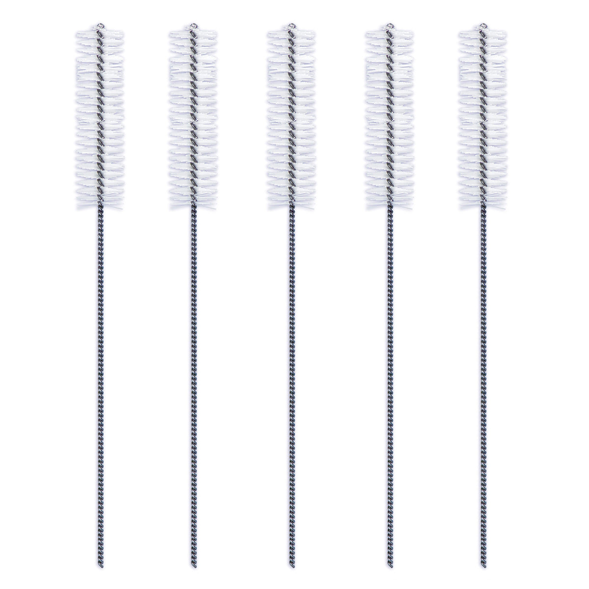 Lactona ragers L/M 6,5mm zwart, vijf witte cilindrische ragers op rij