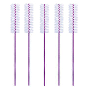 Lactona ragers L 8mm violet, vijf paarse ragers met witte cilindrische borstels