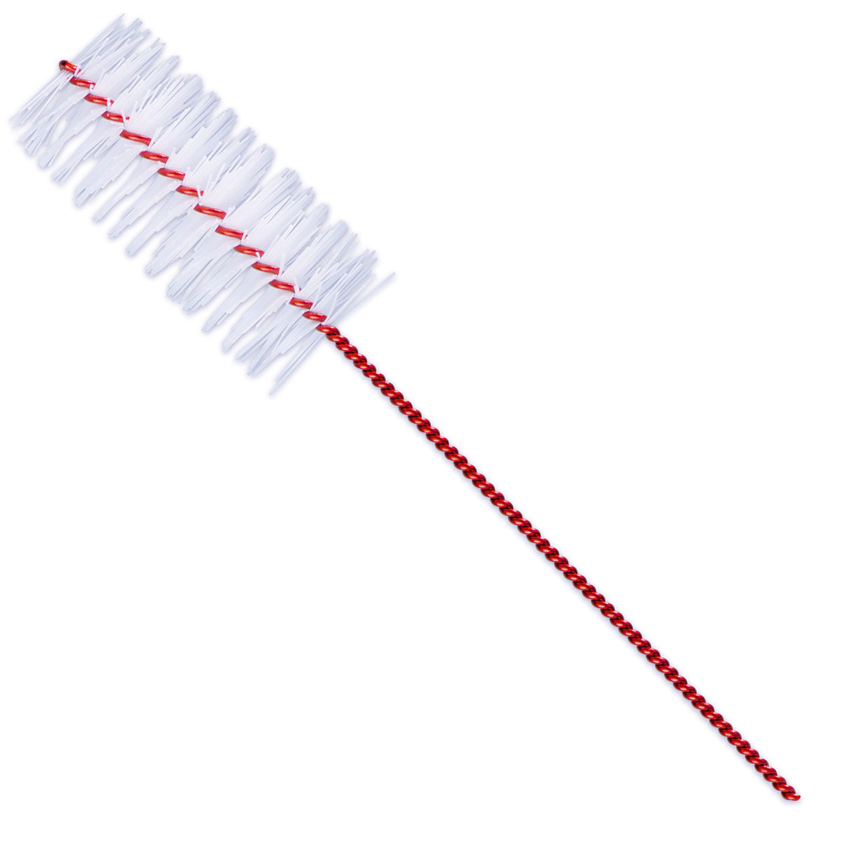 Lactona ragers XXL 12mm donkerrood met witte borstelharen en rode draadsteel