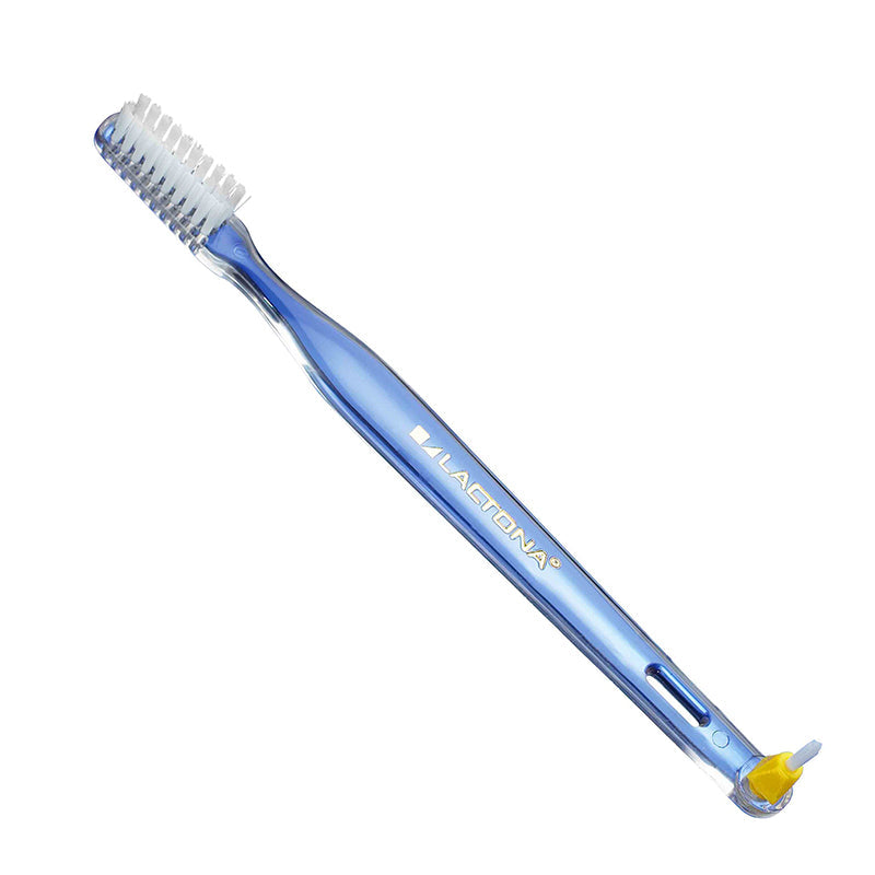 Lactona Orthodontic tandenborstel 201 met blauwe steel en witte haren