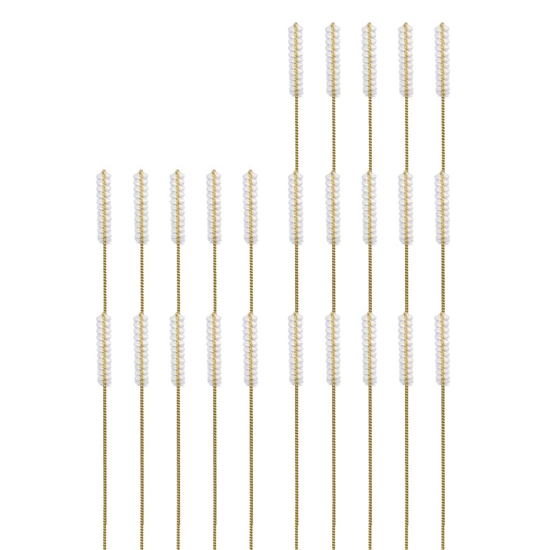Lactona ragers XXS-Short 2,5mm geel, rij ragers met witte borsteltjes