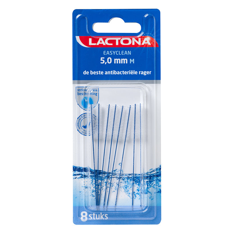 Lactona Easyclean ragers M 5,0 mm verpakking met 8 stuks antibacteriële ragers
