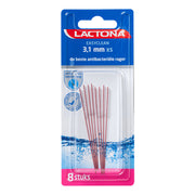 Lactona Easyclean ragers XS 3,1 mm verpakking met 8 stuks roze ragers
