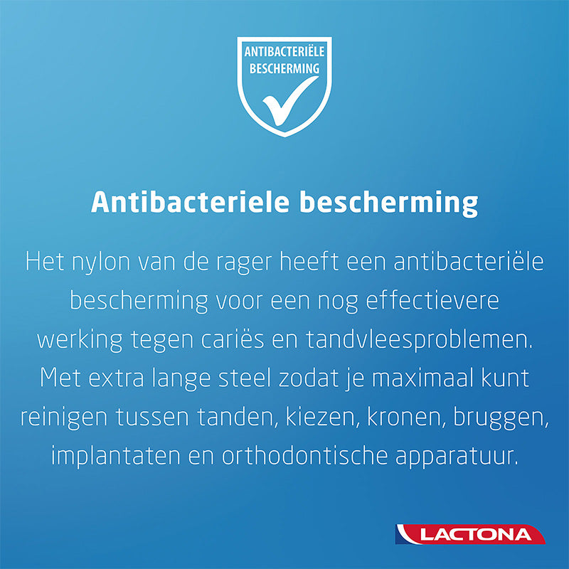 Lactona Easyclean ragers tekst over antibacteriële bescherming van het nylon