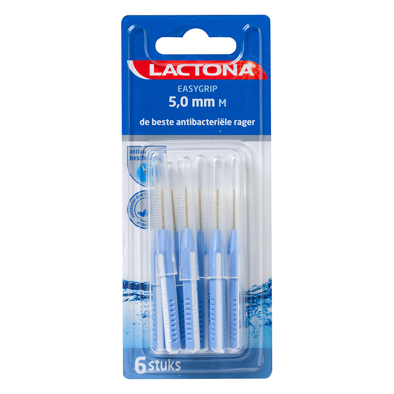 Lactona Easygrip ragers M 5,0 mm verpakking met 6 stuks antibacterieel