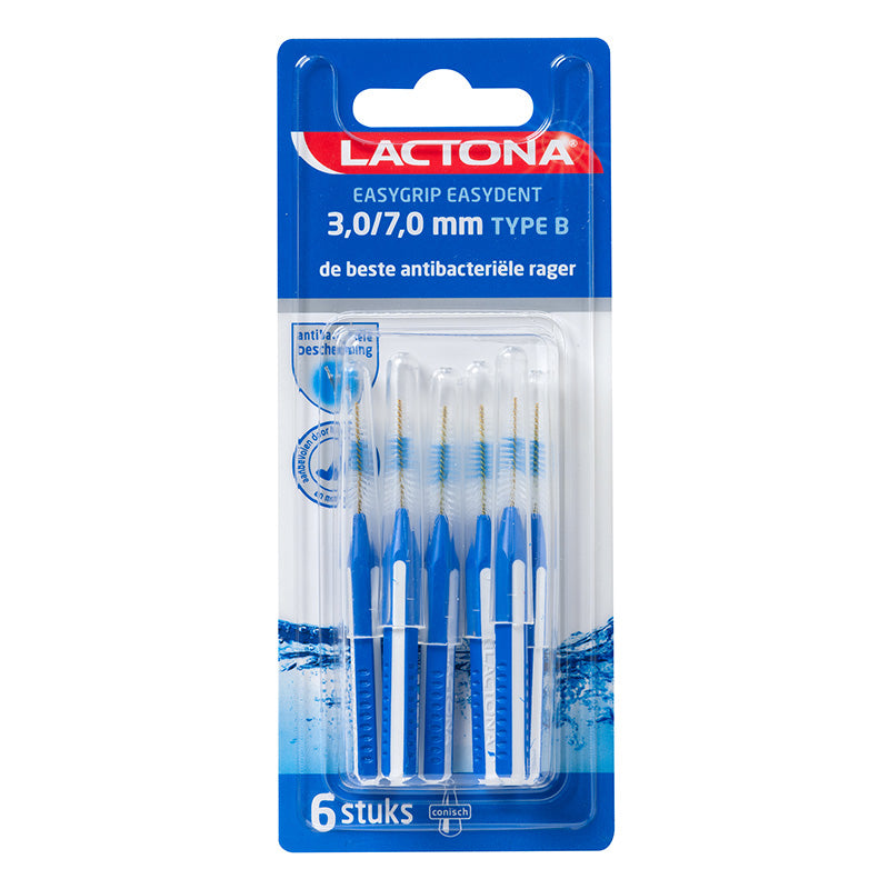 Lactona Easygrip ragers Type B 3-7 mm blisterverpakking met 6 stuks