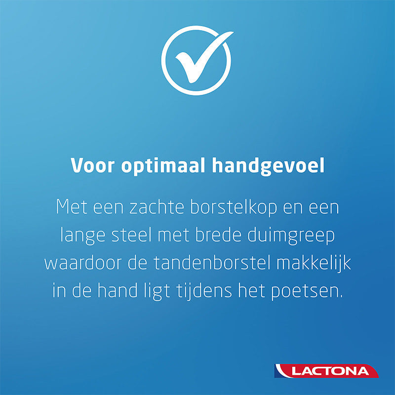 Lactona Nylon M39 Soft tekst over zachte borstelkop en brede duimgreep
