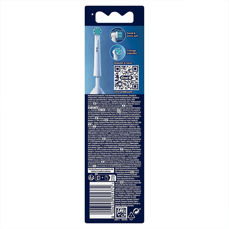 Oral-B Pro Kids Marvel Spiderman achterkant verpakking met productinformatie en barcode