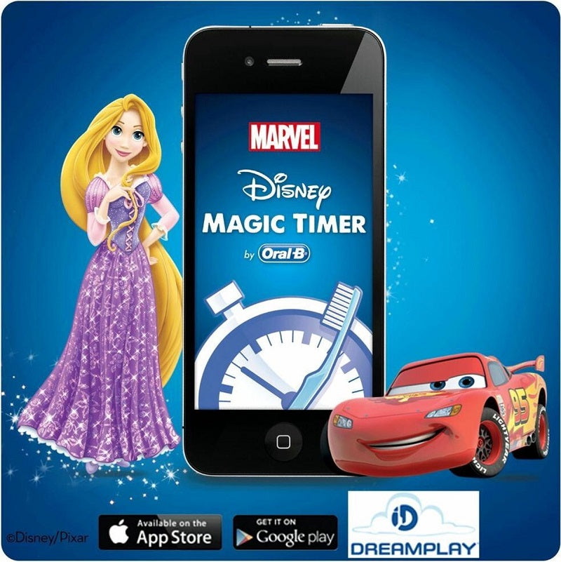 Oral-B Stages Power Kids Princess app Disney Magic Timer met Rapunzel en Bliksem McQueen