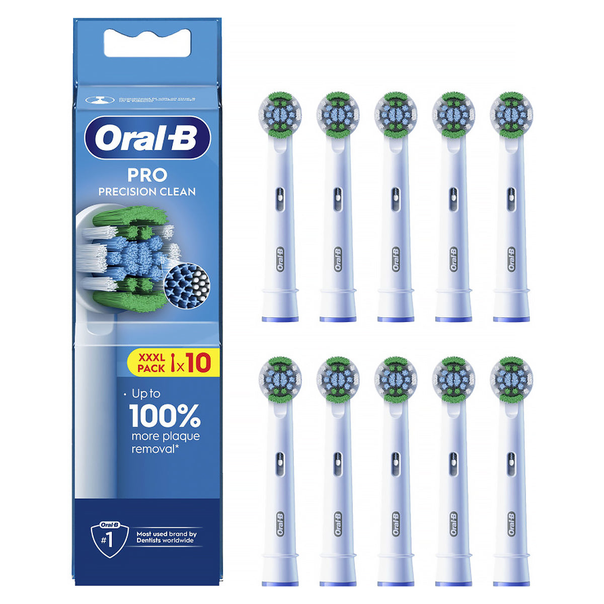 Oral-B PRO Precision Clean EB20RX-8 opzetborstels met verpakking, tien stuks