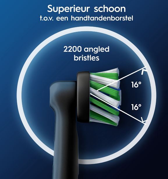 Oral-B PRO Cross Action opzetborstel met 2200 hoeken schuine borstelharen 16 graden
