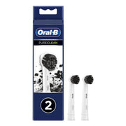 Oral-B Pure Clean opzetborstels met verpakking, twee stuks met zwarte haren