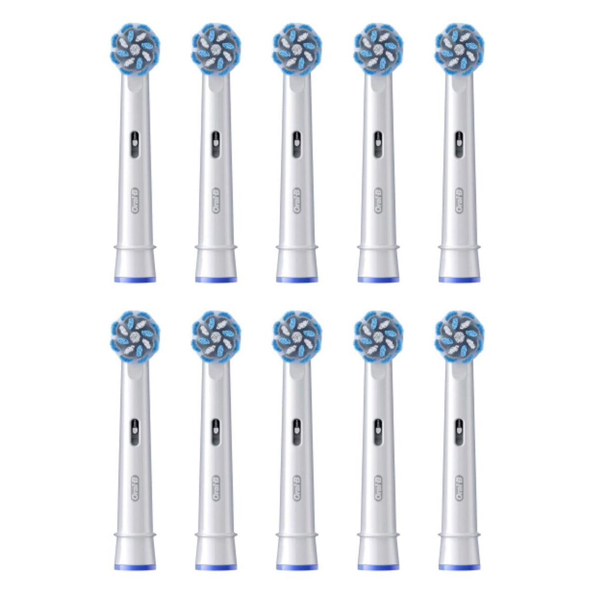 Oral-B PRO Sensitive Clean opzetborstels, tien stuks op een rij