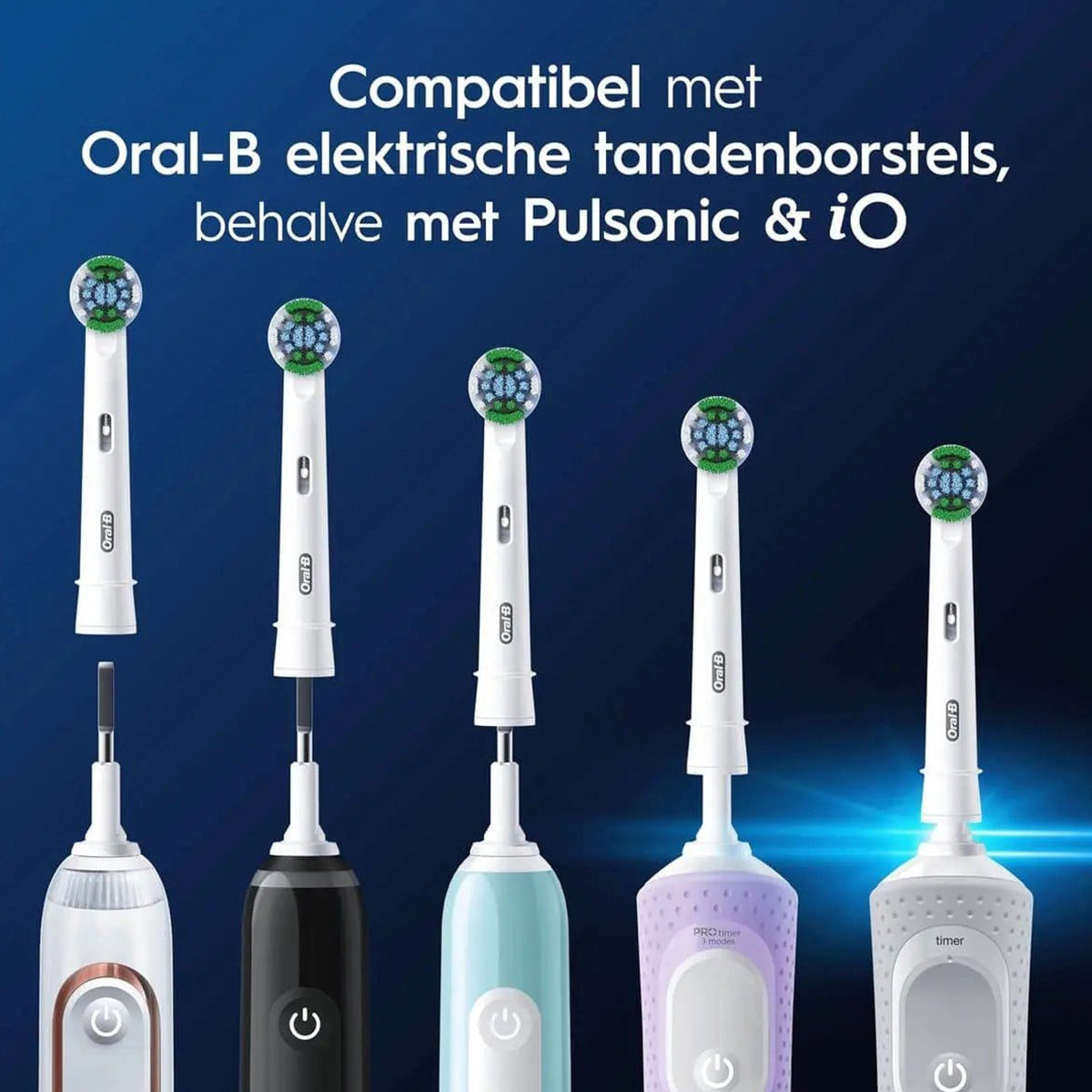 Oral-B Precision Clean opzetborstel compatibel met vijf verschillende elektrische tandenborstels