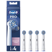 Oral-B PRO Sensitive Clean opzetborstels verpakking met vier losse opzetborstels