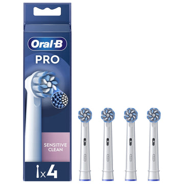 Oral-B PRO Sensitive Clean opzetborstels verpakking met vier losse opzetborstels