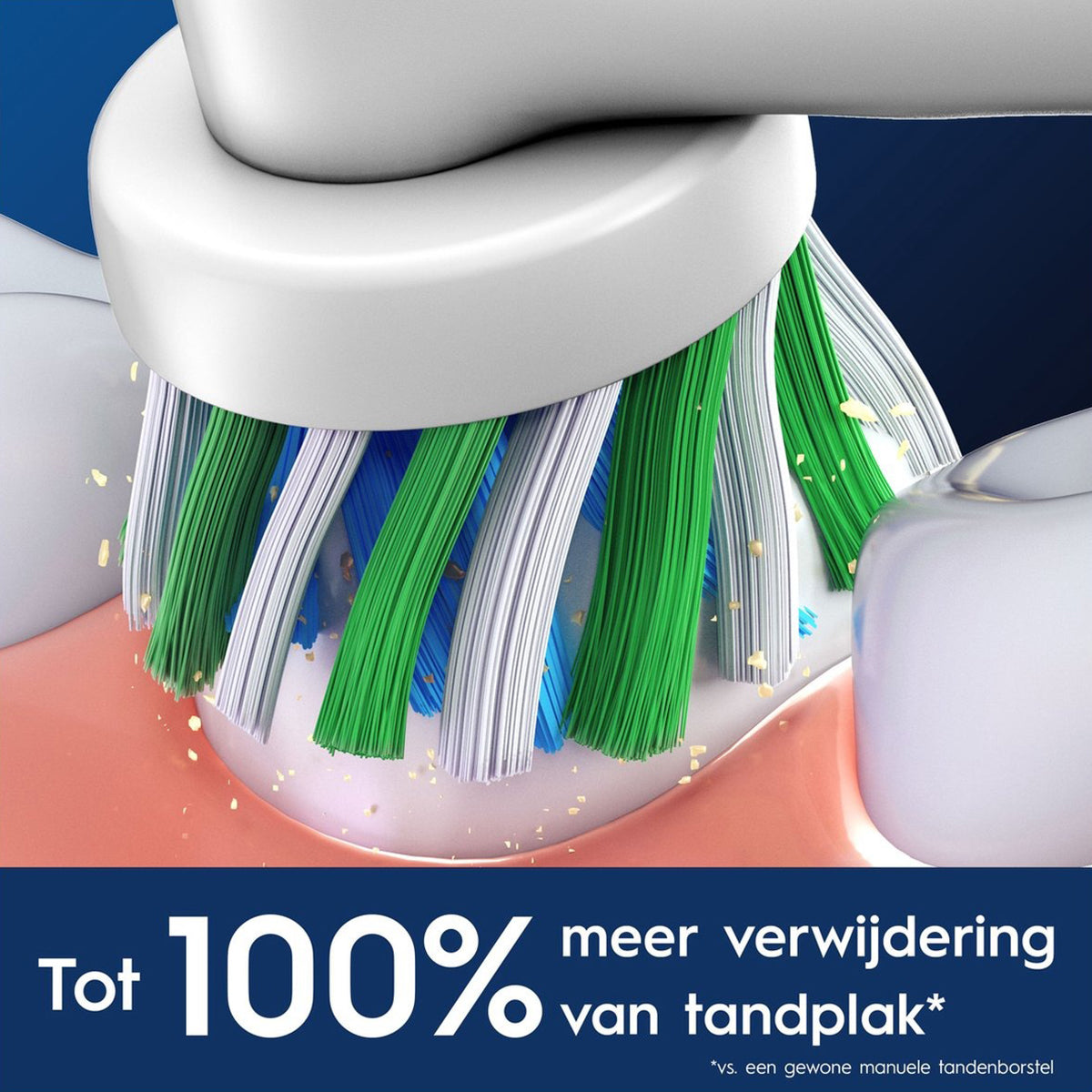 Oral-B PRO Cross Action opzetborstel verwijdert tot 100% meer tandplak