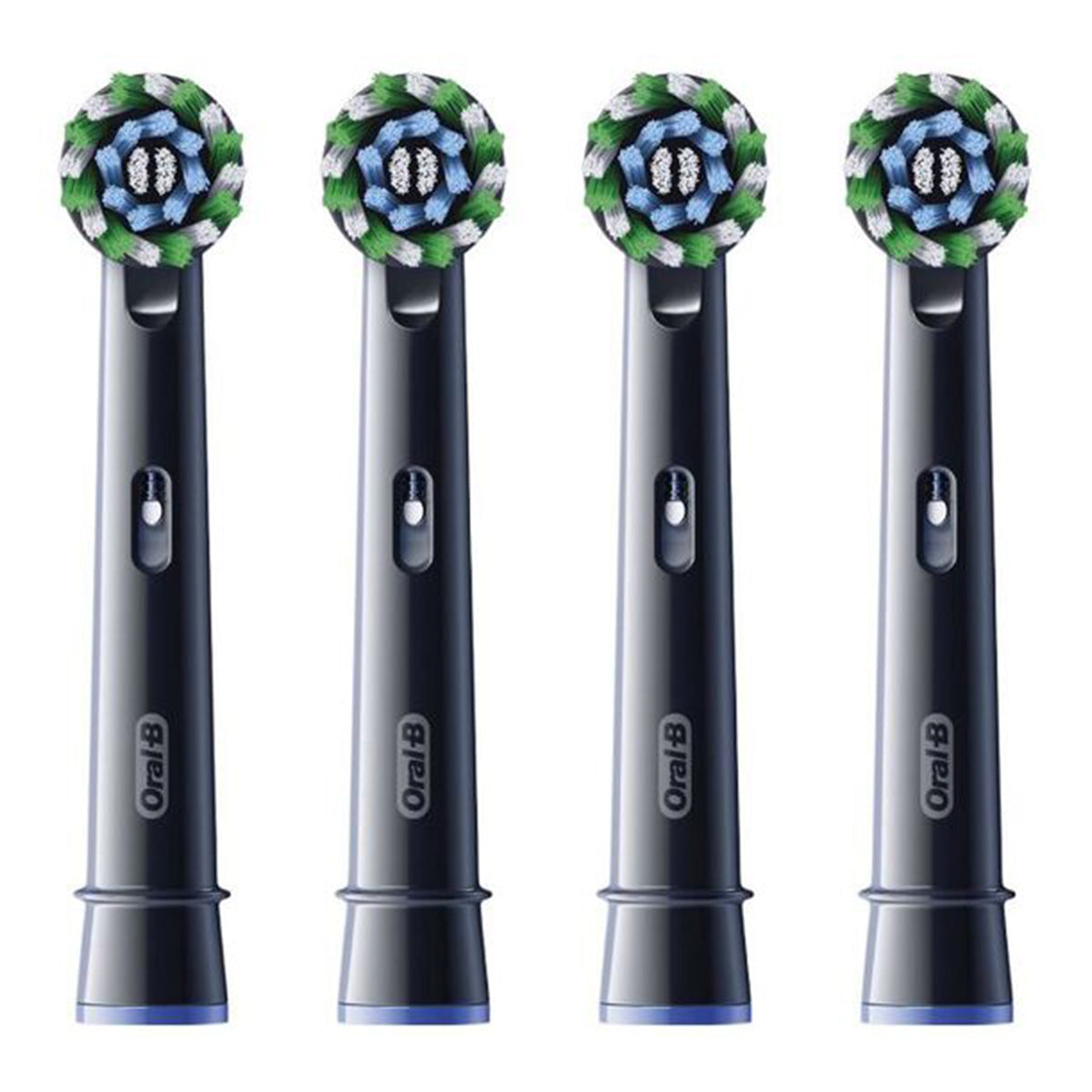 Oral-B PRO Cross Action Zwart opzetborstels, set van vier stuks