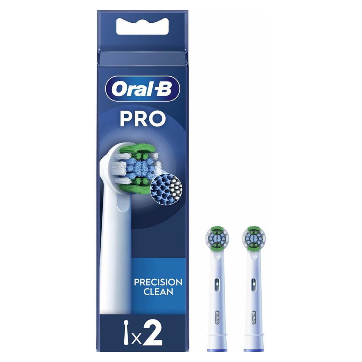 Oral-B PRO Precision Clean opzetborstels verpakking met twee borstelkoppen